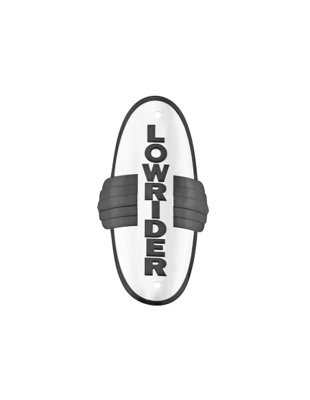 Lowrider Wing Name Plate Chrome Black-Wing.